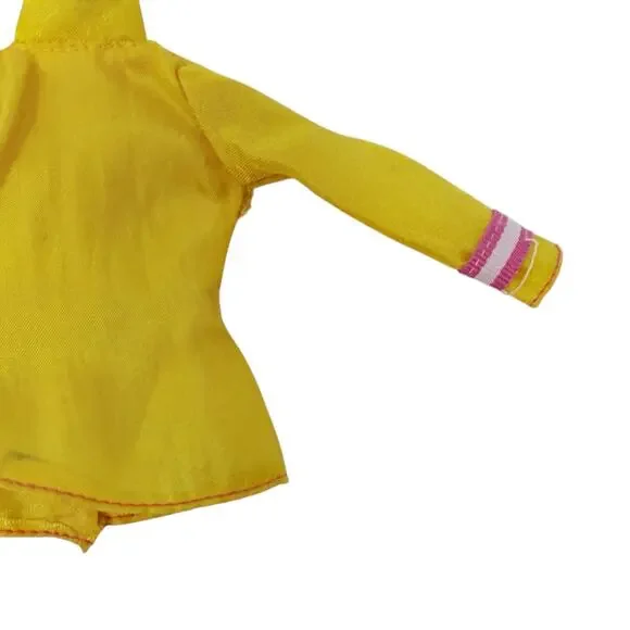 Barbie Doll Firefighter Yellow Jacket With Pink Helmet Career Doll Clothes 2014 - Picture 9 of 13